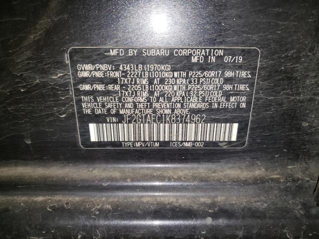 2019 SUBARU CROSSTREK JF2GTAEC1K8374962