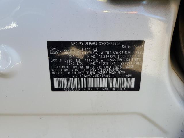2022 SUBARU ASCENT TOU 4S4WMARD8N3412890