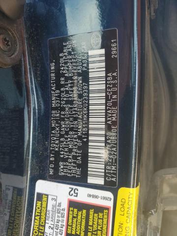 2019 TOYOTA CAMRY L - 4T1B11HK6KU239397