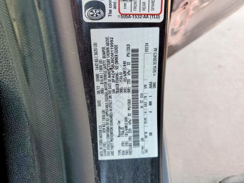 2013 FORD FIESTA SE - 3FADP4BJ9DM119992