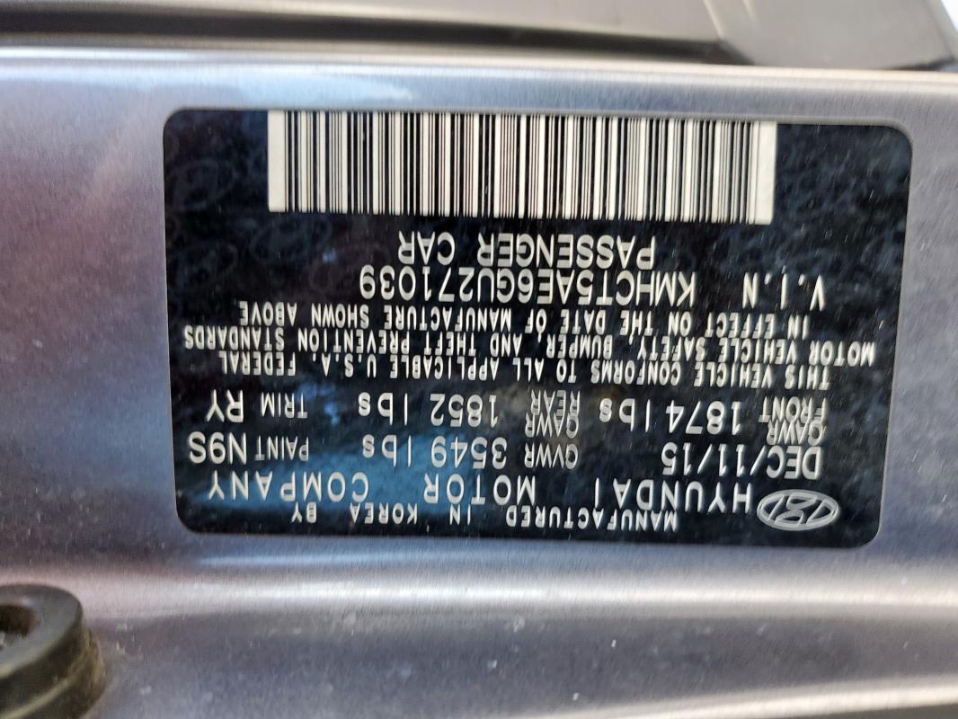 2016 HYUNDAI ACCENT SE - KMHCT5AE6GU271039