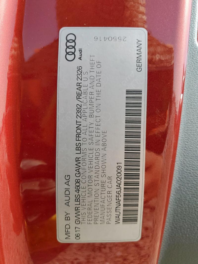 2018 AUDI A5 PREMIUM WAUTNAF56JA020091