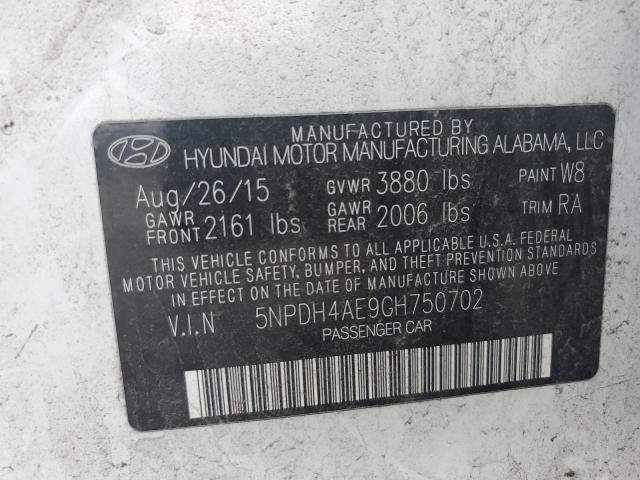 2016 HYUNDAI ELANTRA SE 5NPDH4AE9GH750702