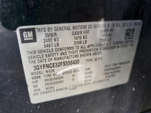 2015 CADILLAC SRX PERFOR 3GYFNCE32FS558430