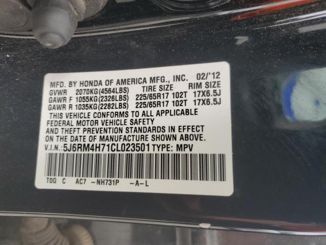 2012 HONDA CR-V EXL - 5J6RM4H71CL023501