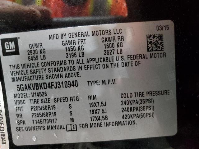 2015 BUICK ENCLAVE 5GAKVBKD4FJ310940