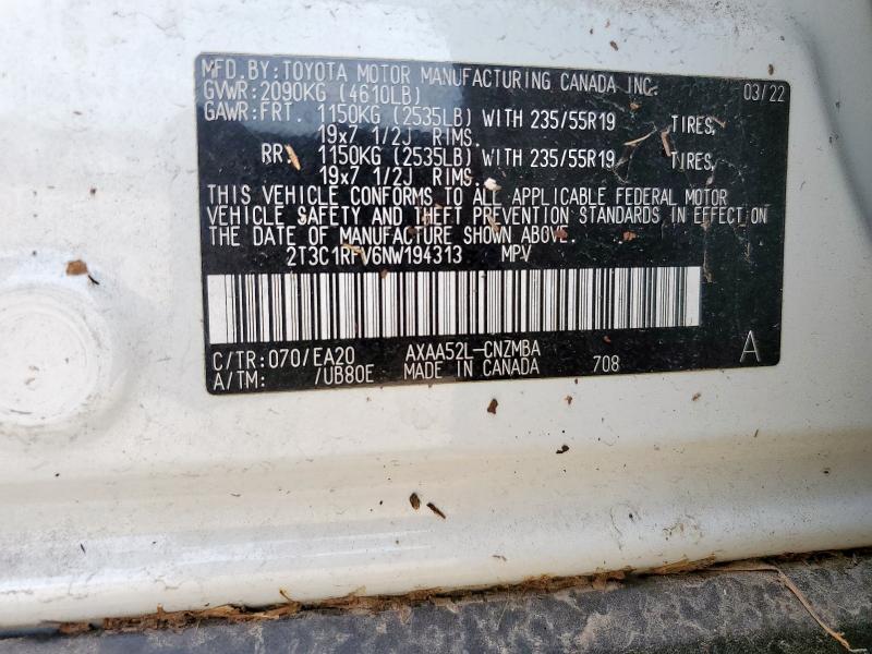 2022 TOYOTA RAV4 XLE P - 2T3C1RFV6NW194313