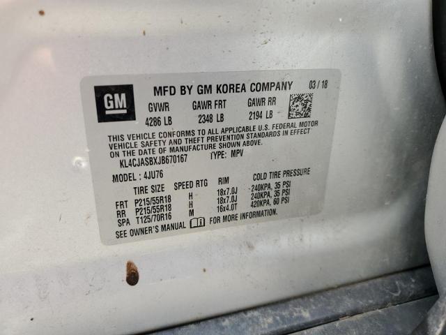 2018 BUICK ENCORE PRE KL4CJASBXJB670167