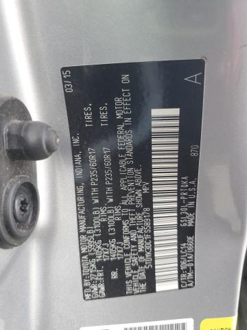 2015 TOYOTA SIENNA XLE 5TDYK3DC1FS589178