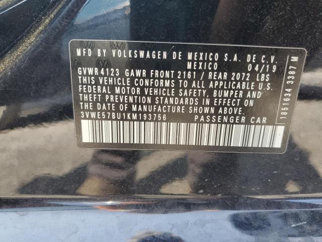 2019 VOLKSWAGEN JETTA SEL 3VWE57BU1KM193756
