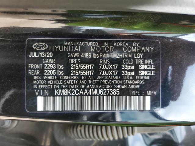 2021 HYUNDAI KONA SEL KM8K2CAA4MU627385