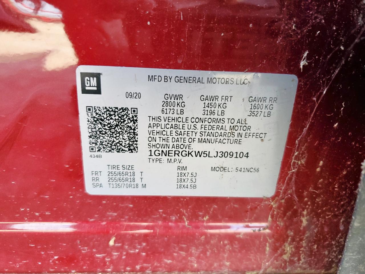 CHEVROLET TRAVERSE LT