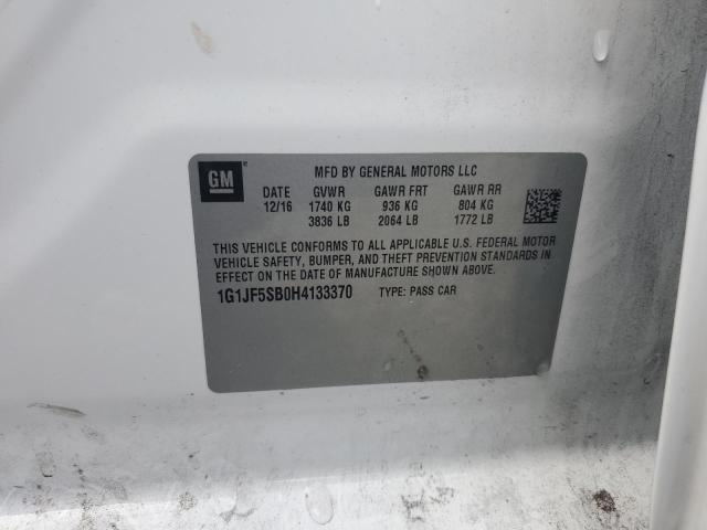 2017 CHEVROLET SONIC PREM 1G1JF5SB0H4133370