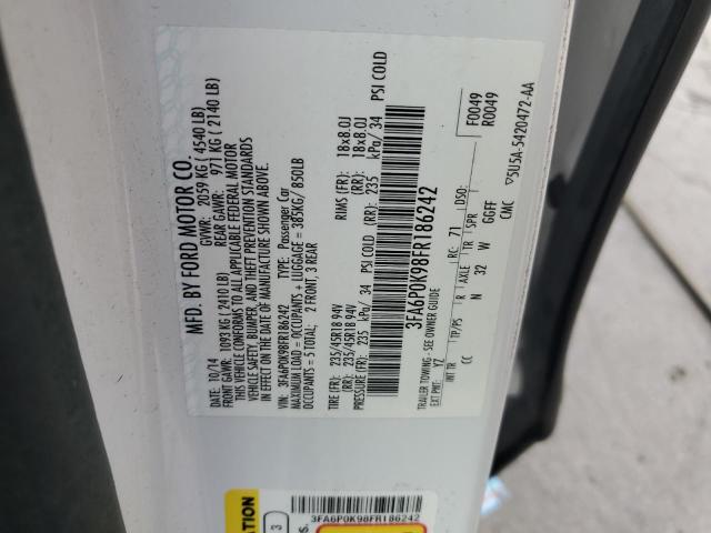 2015 FORD FUSION TIT 3FA6P0K98FR186242