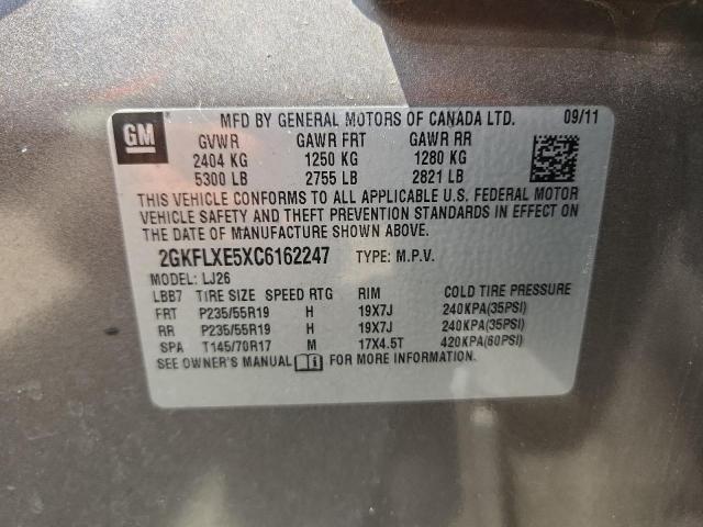2012 GMC TERRAIN SL - 2GKFLXE5XC6162247