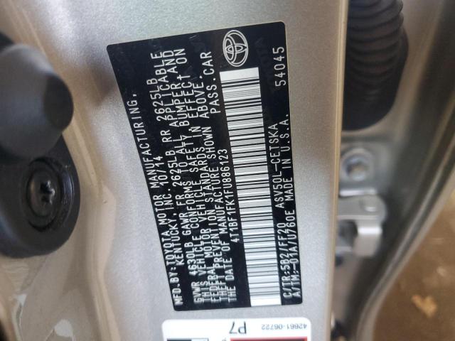 2015 TOYOTA CAMRY LE 4T1BF1FK1FU886123
