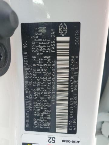 2023 TOYOTA CAMRY SE N 4T1G11AKXPU830193