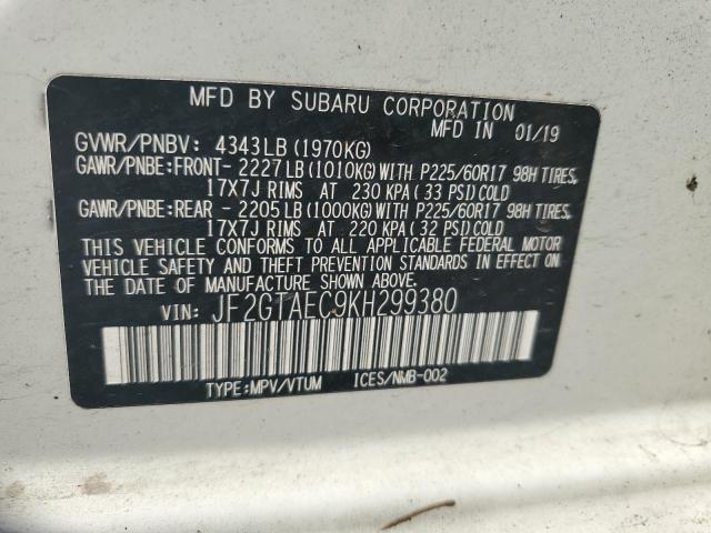 2019 SUBARU CROSSTREK JF2GTAEC9KH299380