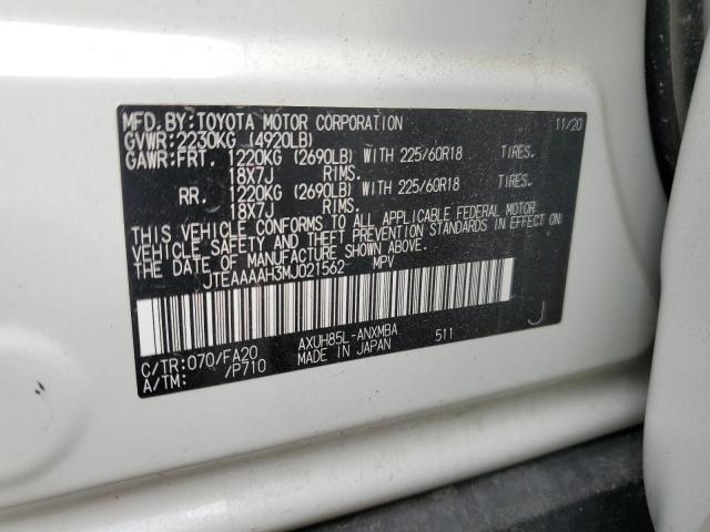 2021 TOYOTA VENZA LE JTEAAAAH3MJ021562