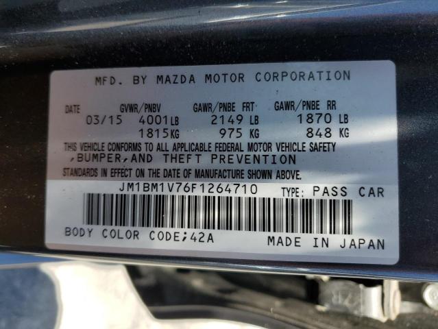 2015 MAZDA 3 TOURING JM1BM1V76F1264710