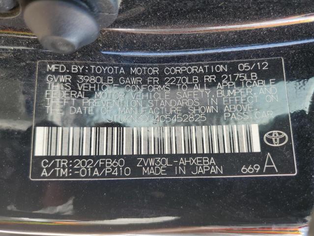 2012 TOYOTA PRIUS - JTDKN3DU4C5452825