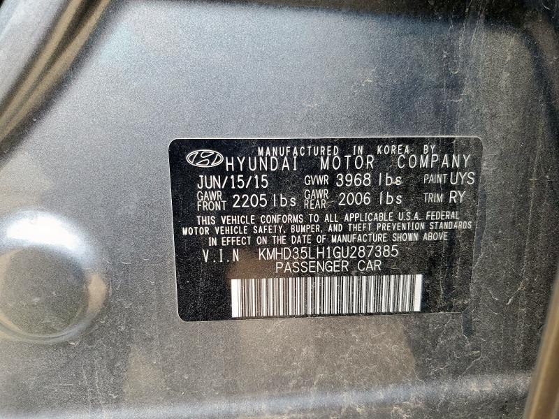 2016 HYUNDAI ELANTRA GT KMHD35LH1GU287385
