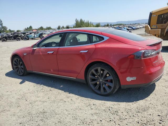 TESLA MODEL S 2014 red hatchbac electric 5YJSA1H17EFP29100 photo #3