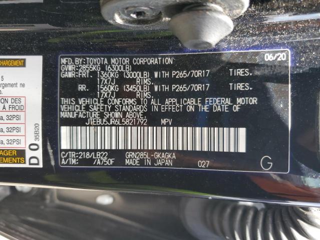 2020 TOYOTA 06 BEDLNR JTEBU5JR6L5821792