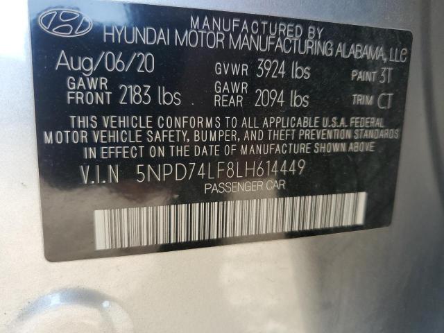 2020 HYUNDAI ELANTRA SE - 5NPD74LF8LH614449