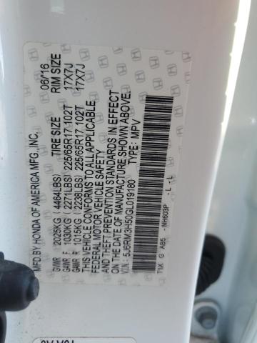 2016 HONDA CR-V EX 5J6RM3H50GL019180