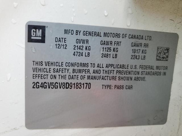 2013 BUICK REGAL GS - 2G4GV5GV8D9183170
