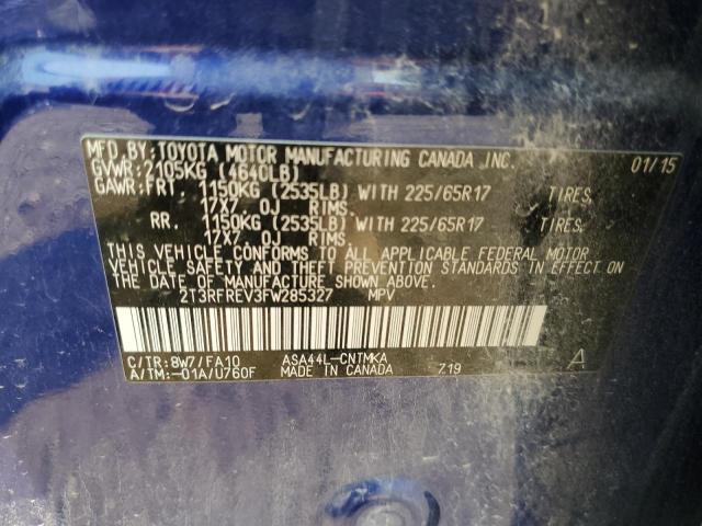 2015 TOYOTA RAV4 XLE - 2T3RFREV3FW285327