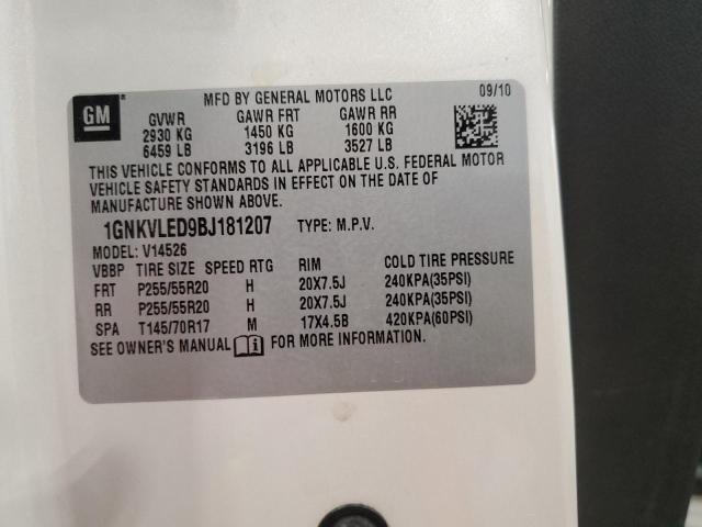 2011 CHEVROLET TRAVERSE L - 1GNKVLED9BJ181207