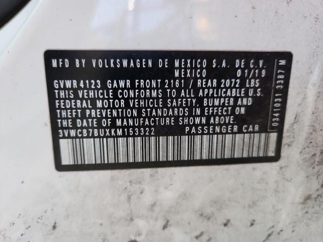 2019 VOLKSWAGEN JETTA S 3VWCB7BUXKM153322