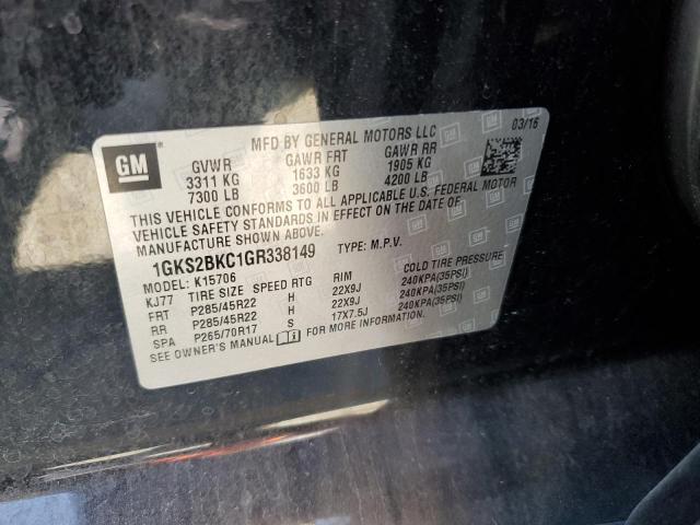 2016 GMC YUKON SLT 1GKS2BKC1GR338149