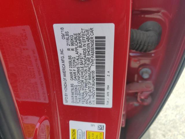 2018 HONDA ACCORD SPORT 1HGCV1F36JA240155