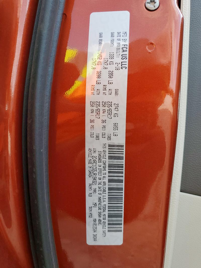 2018 CHRYSLER PACIFICA L 2C4RC1CG5JR194321