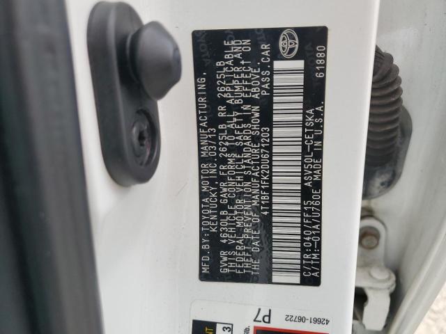 2013 TOYOTA CAMRY L - 4T1BF1FK2DU671203