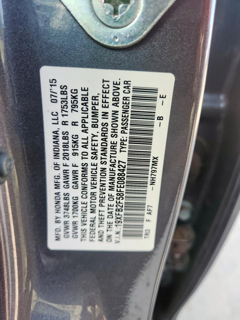 2015 HONDA CIVIC LX 19XFB2F58FE088427
