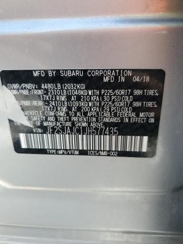 2018 SUBARU FORESTER 2 JF2SJAJC1JH577435