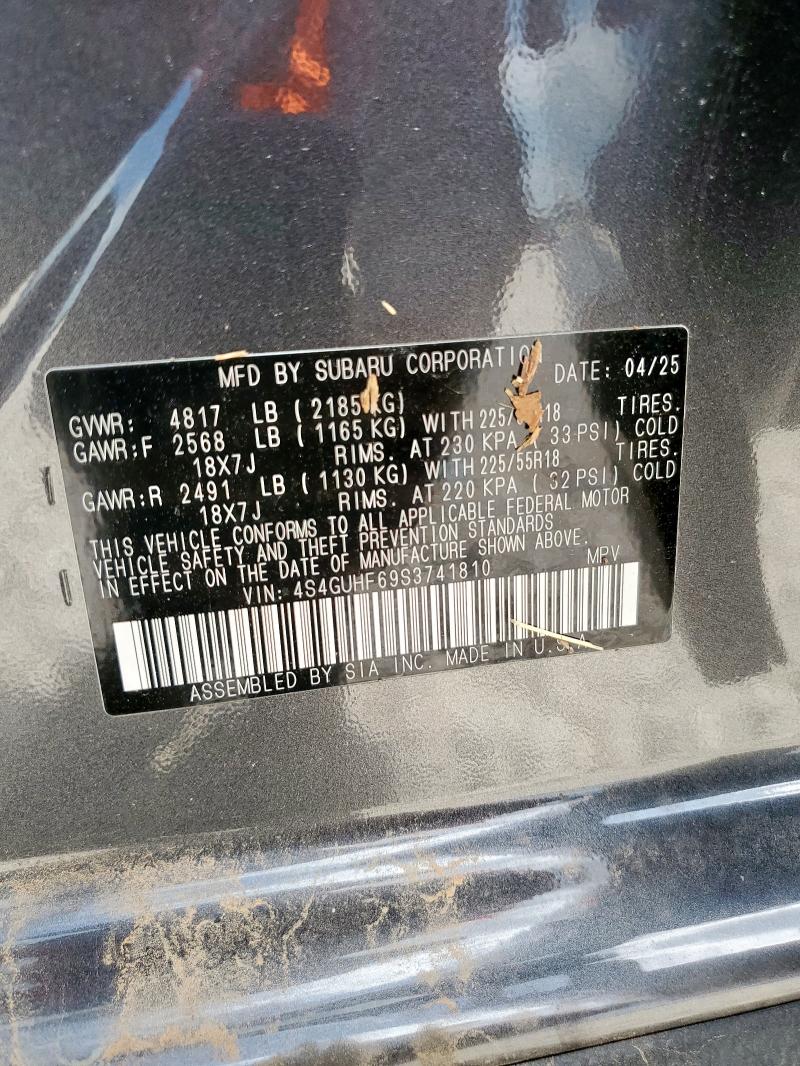 2025 SUBARU CROSSTREK SPORT 4S4GUHF69S3741810