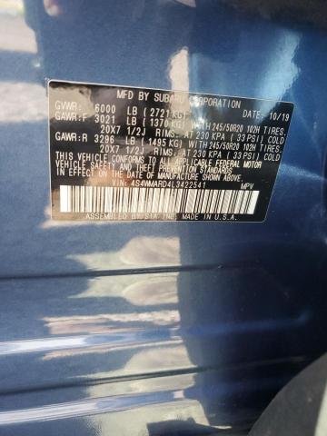 2020 SUBARU ASCENT TOU 4S4WMARD4L3422541