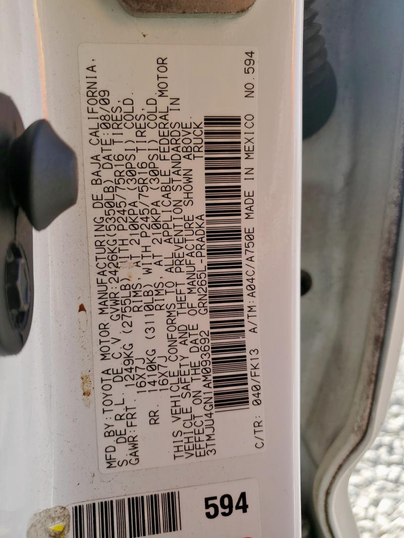 2010 TOYOTA TACOMA DOU - 3TMJU4GN1AM093692