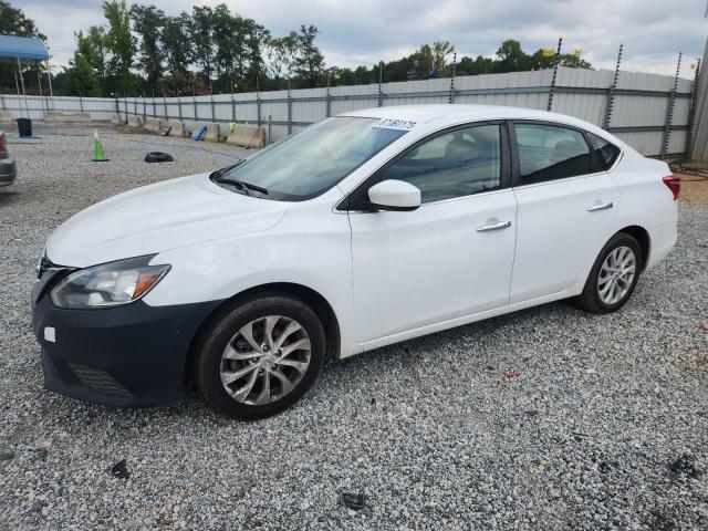 NISSAN SENTRA S 2019 white  gas 3N1AB7AP8KY412455 photo #1