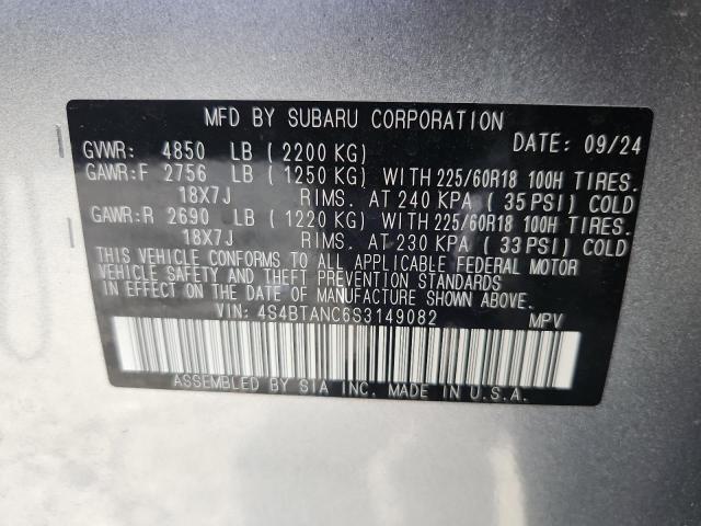2025 SUBARU OUTBACK LI 4S4BTANC6S3149082