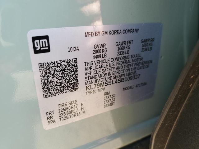 2025 CHEVROLET TRAILBLAZE KL79MSSL4SB109337
