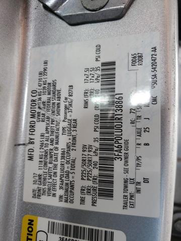 2018 FORD FUSION SE - 3FA6P0LU0JR138861