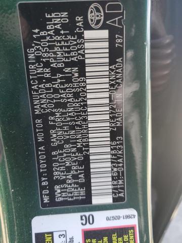 2014 TOYOTA COROLLA L - 2T1BURHE3EC120289