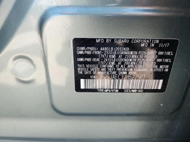 2018 SUBARU FORESTER 2 - JF2SJAEC3JH522561
