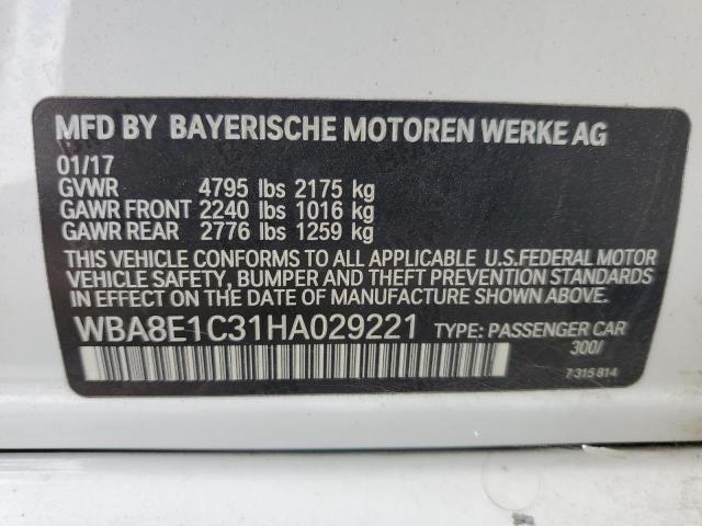 2017 BMW 330E WBA8E1C31HA029221
